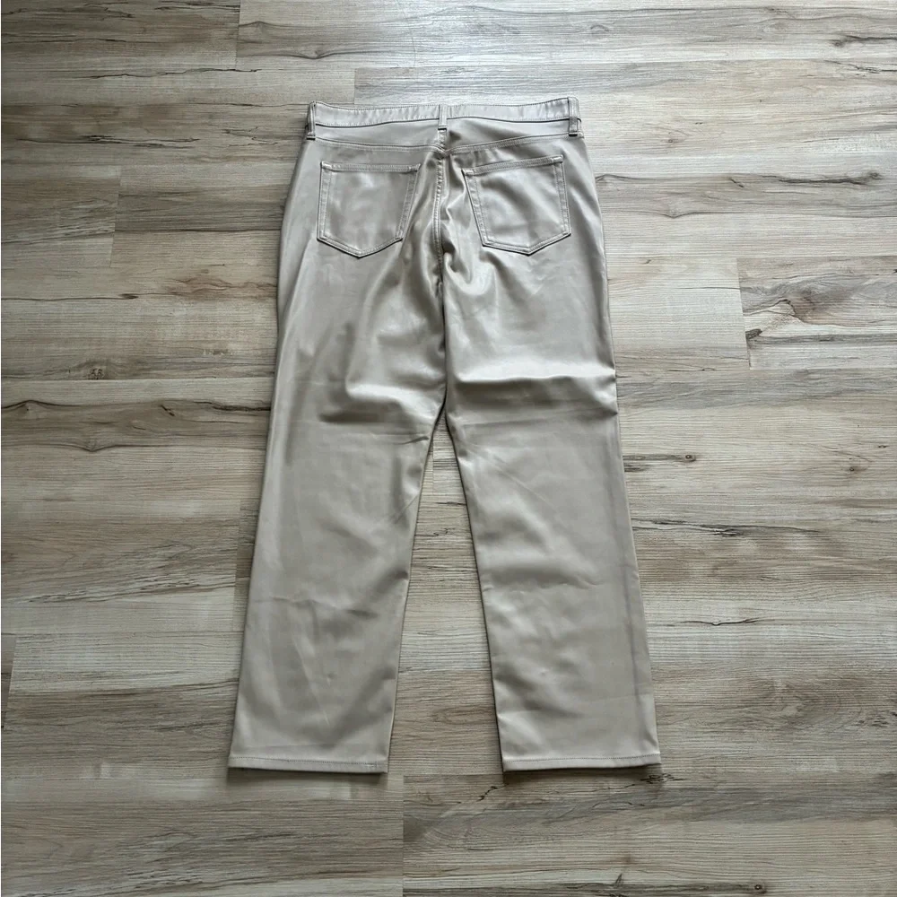 Gap High Rise Vegan Leather Cheeky Straight Pants - Picture 12 of 12